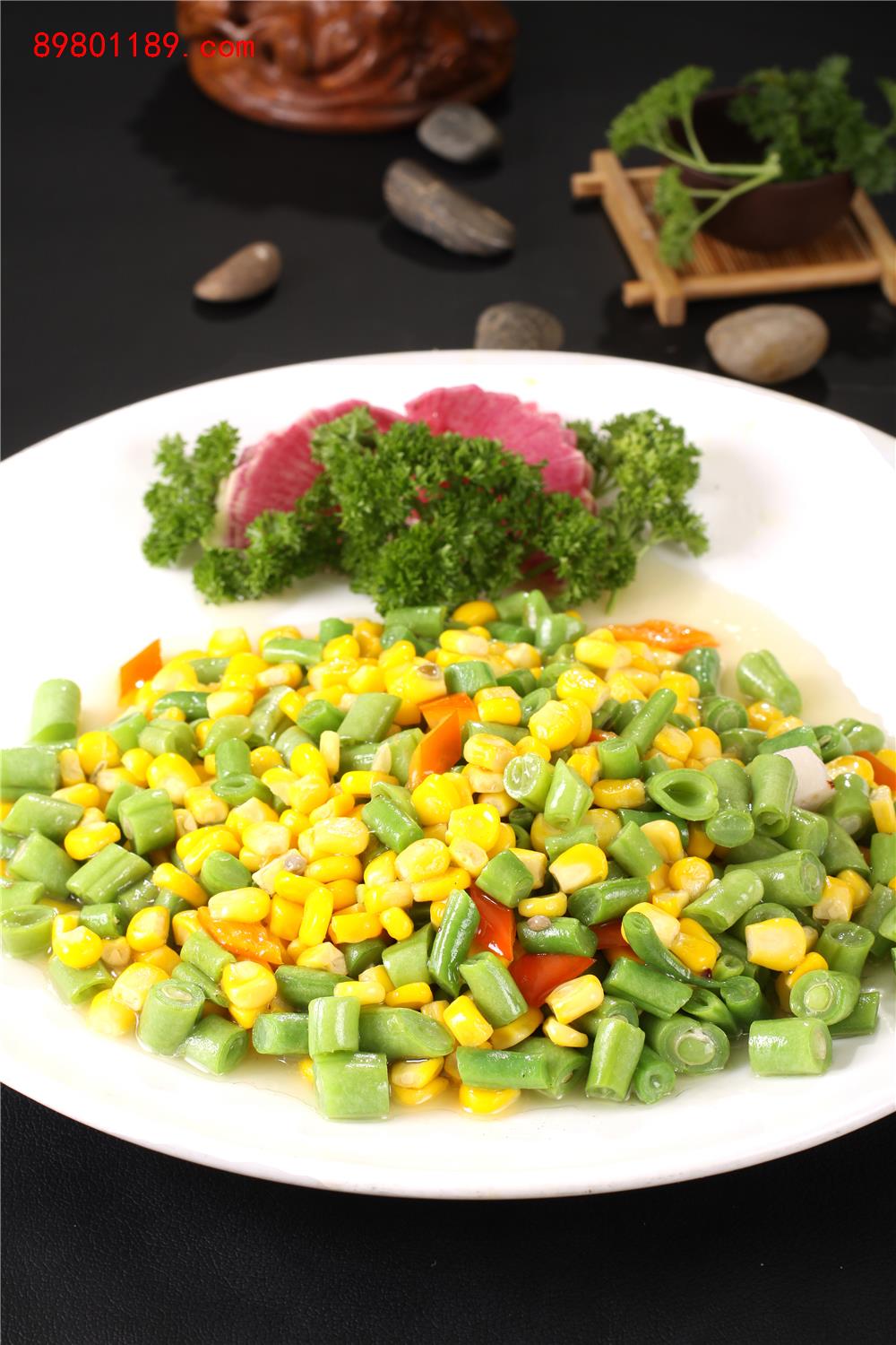 四季豆炒玉米